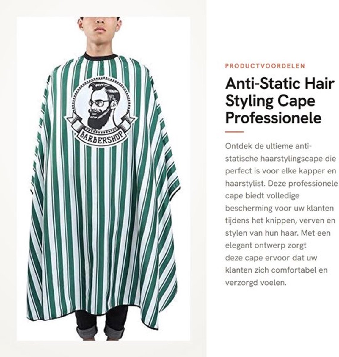 Anti-Static Hair Styling Cape - Professionele Haarstylingscape - Comfortabel en Beschermend - Perfect voor Kappers - Antistatisch Schort...