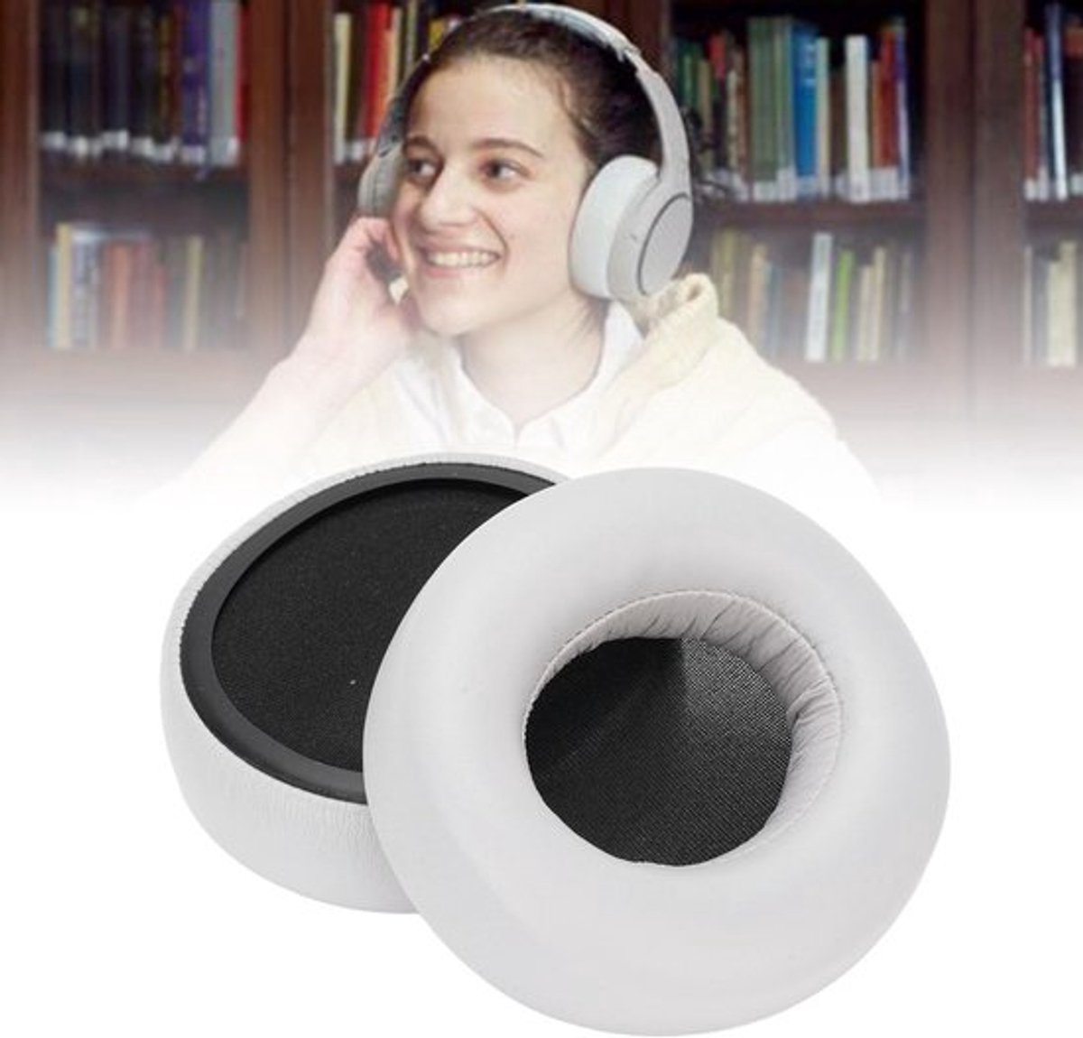 Oorkussens Eiwitleer - Vervangend voor RB-M700B/RB-M500B/RB-M300B/RB-M500BE-K - Geheugenschuim - Comfortabel - Geluidsisolatie - Zacht en rekbaar - Oorpads