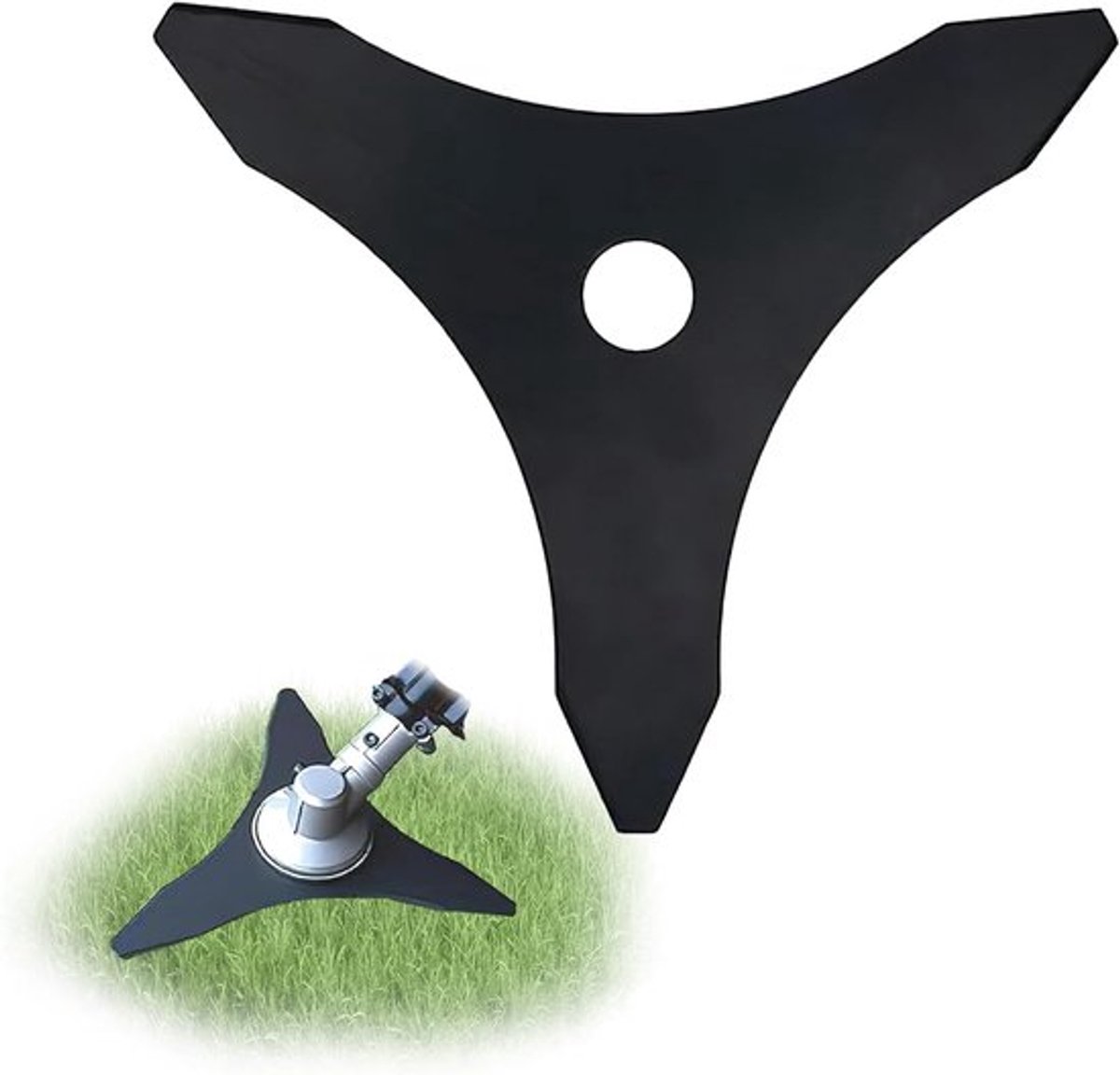 SnelShoppen - 3-tands mes ronde borstelmaaier universele maaierblad accessoires 25.4 mm diameter 300 mm voor tuin en landschap