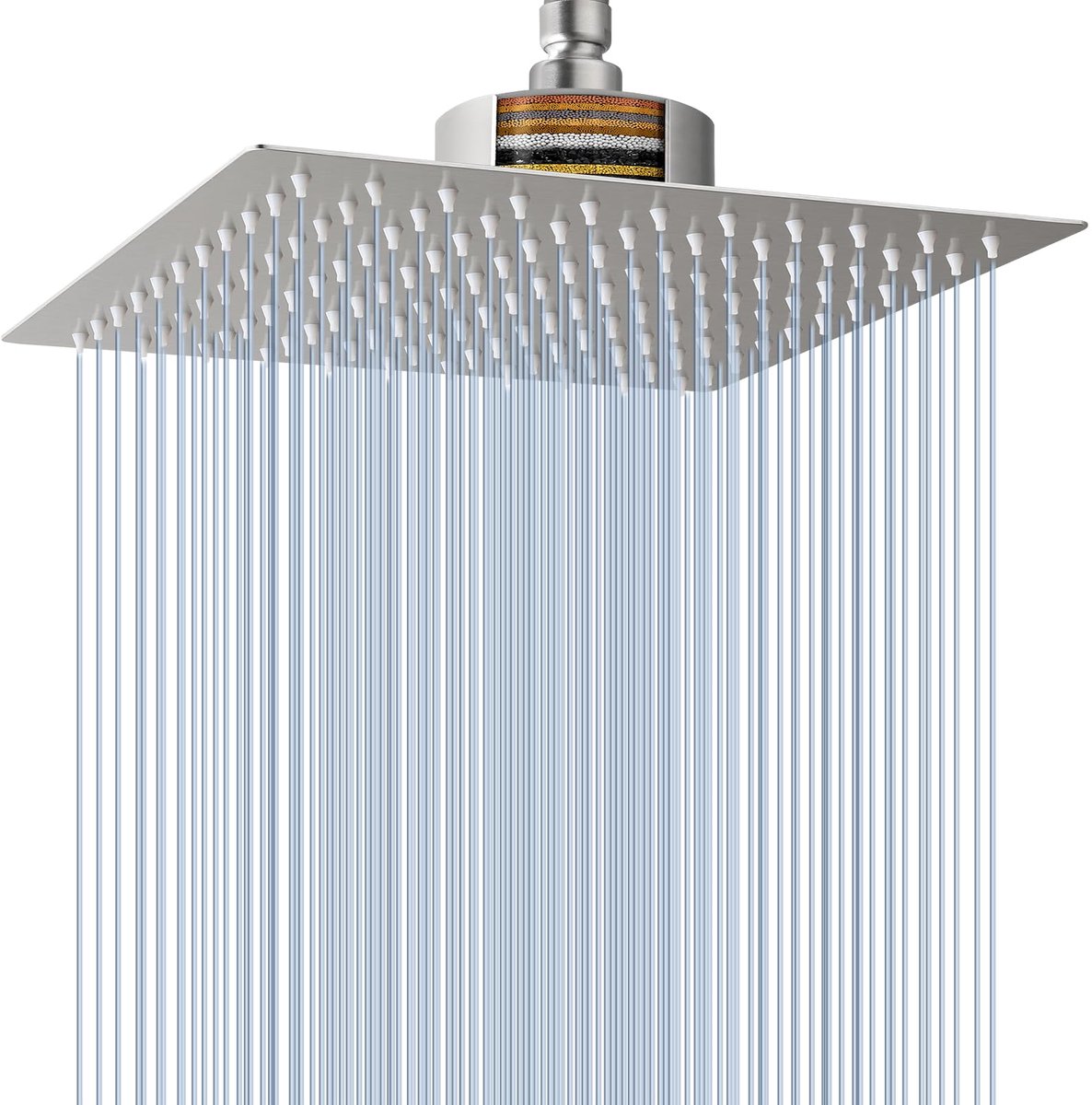 SnelShoppen - Voolan Regendouchekop met Filter - Grote Roestvrijstalen Regendouchekop 25 cm - Hoge Doorstroom - Watervaldouchekop voor Hard Water - Ge