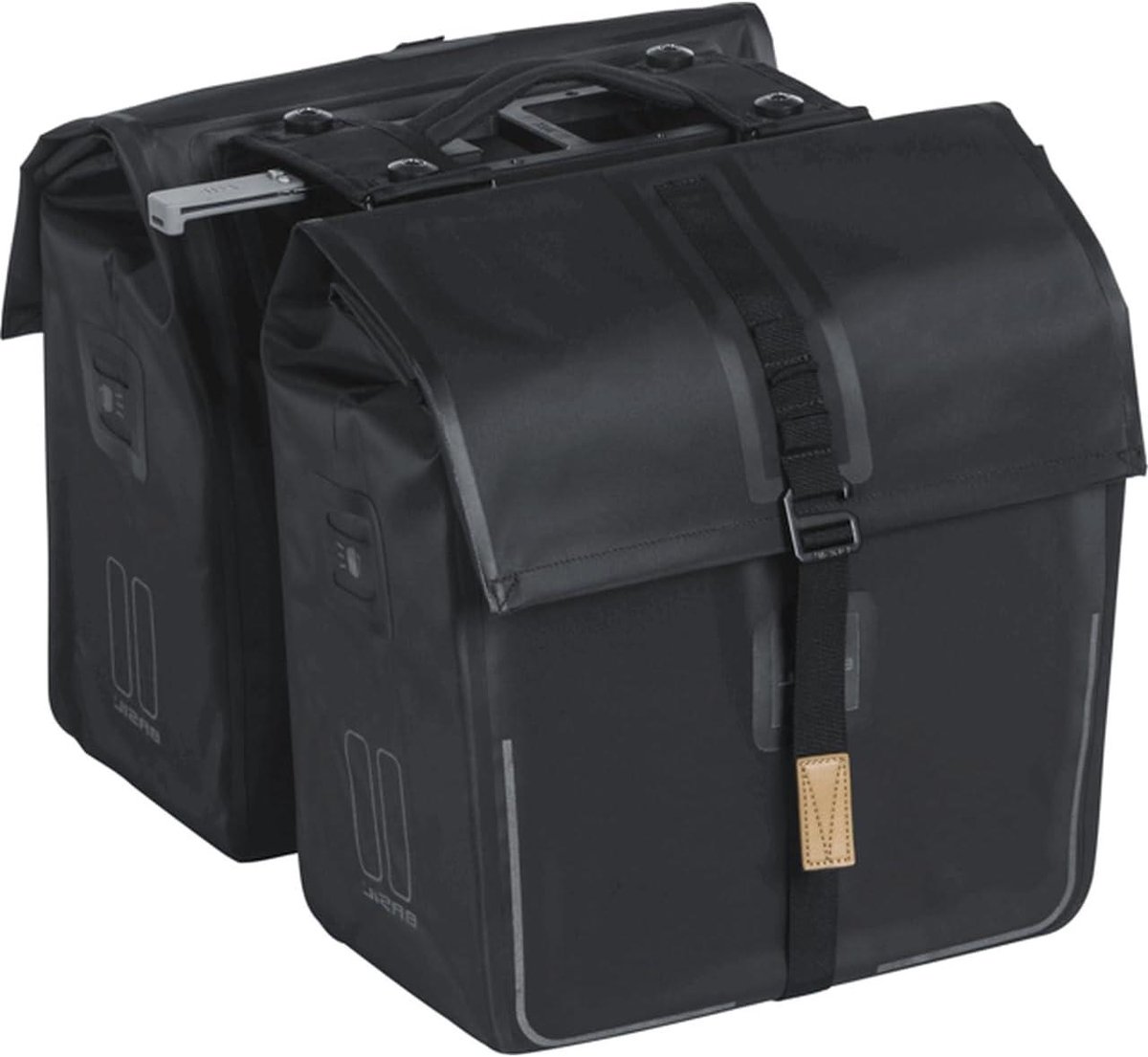 Fiets Dubbele Tas - Fietstas Bagage - Boodschappen Vervoeren - Waterdicht MIK Systeem - 53 Liter - Zwart