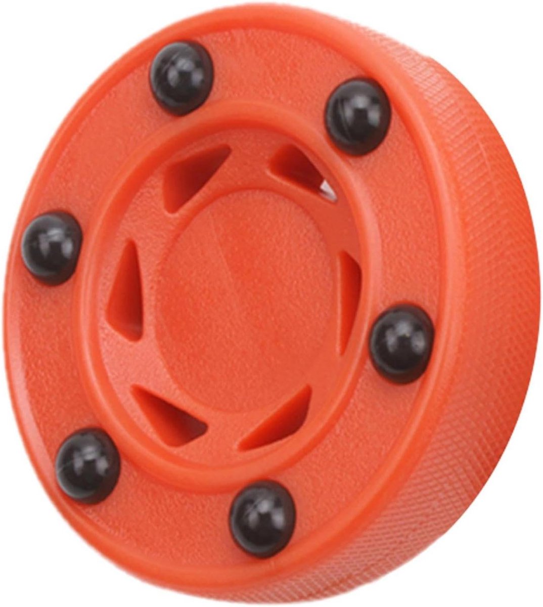 Hockeypuck op wieltjes - Straat puck - Outdoor training - IJshockey gevoel - 7.9 x 7.8 x 3.2 cm - Rood