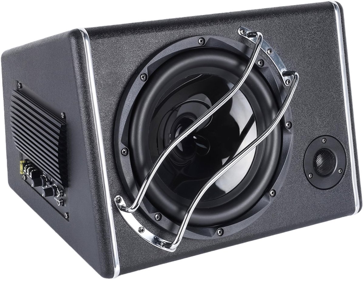 SnelShoppen - Kofferruimte-subwoofer behuizing met versterker, krachtige subwoofer 3800W, ideale auto audio upgrade voor feesten en evenementen