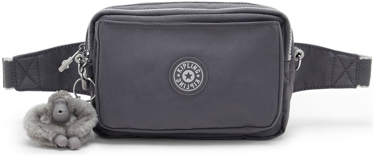 kipling schoudertas gordeltas Basic Abanu Multi Convertible Crossbody Inviting Grey grijs