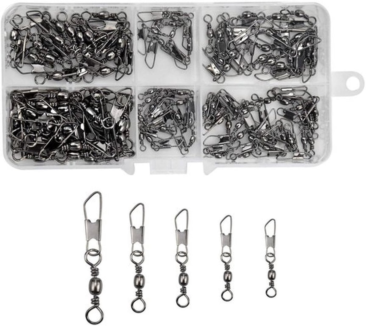 Swivel 360 Graden Rotatie - Vis Accessoires - Veiligheid Snap - Tackle Kit - Roestvrij Staal - 100 Stuks - Visaccessoires