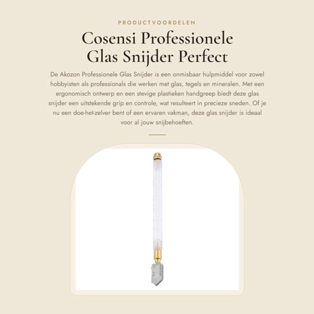Glas Snijder Professioneel - Glas Snijder met Olievoeding - Snijgereedschap - Kunststof Handvat - Precisie Snijden - Duurzaam Ontwerp