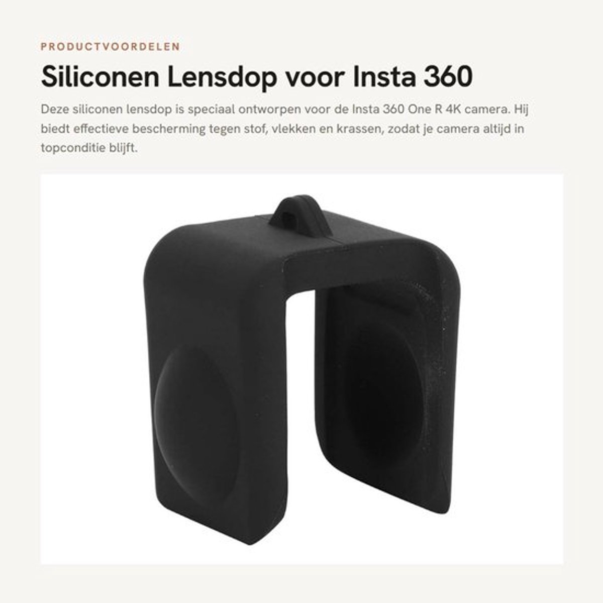 Lensdop Stofdichte Bescherming - Siliconen Lenskap - Voor Insta 360 One R 4K - Duurzaam - Flexibel - Lichtgewicht
