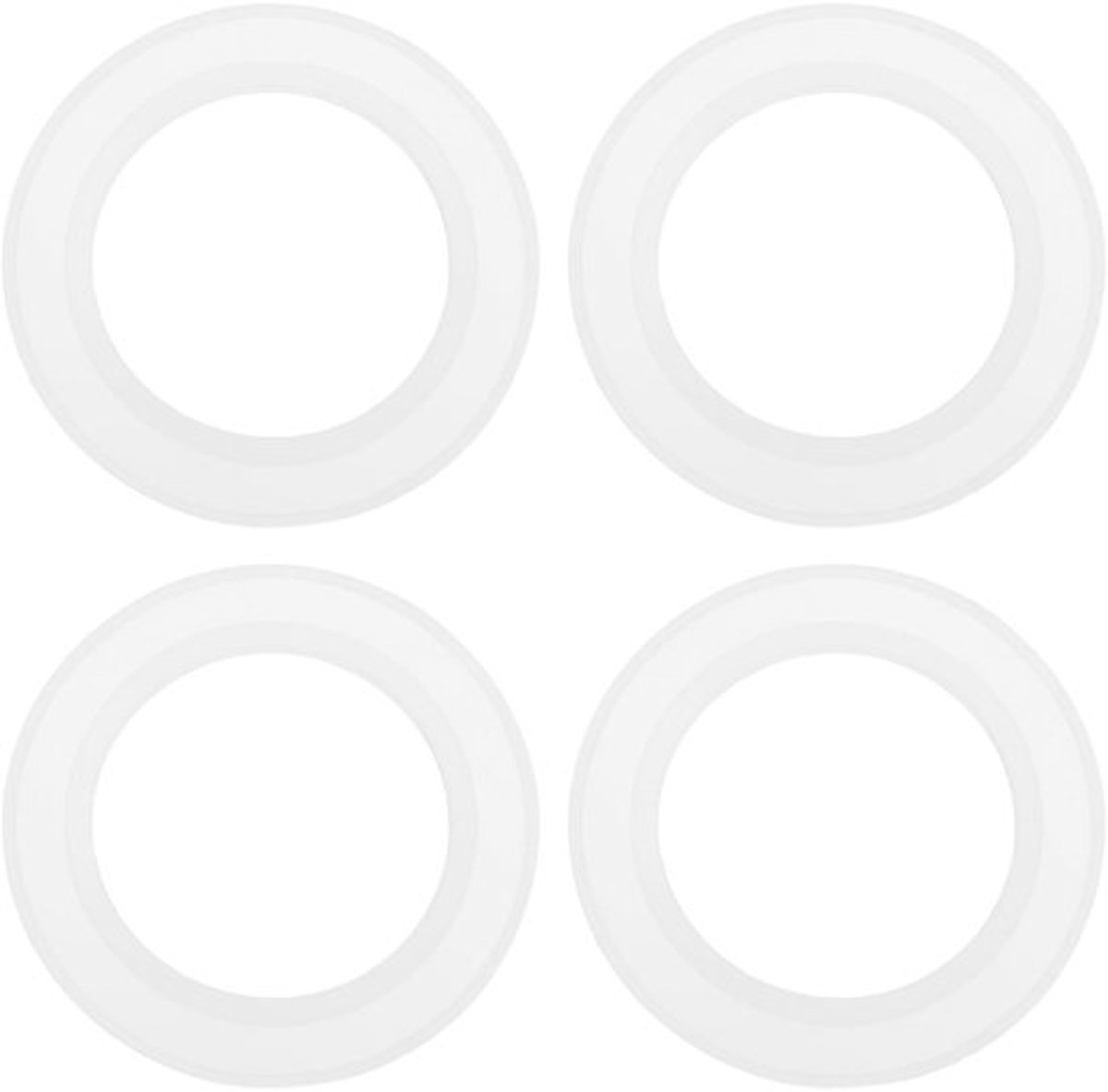 Afvoer Seal 43,5 mm - Siliconen Afdichtingsringen - 4x Ring Pakking - Geschikt voor Wastafel/Badkuip - Lichtgewicht 8 g - Elastisch Materiaal - Afdichtingsring