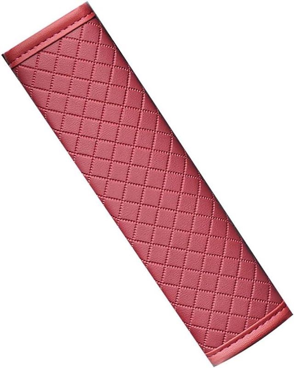 Gordelhoes Auto - Gordelbeschermer Schouderkussen - Comfortabel Rijden - Gewatteerd Ruitpatroon - 1 kg - Rood