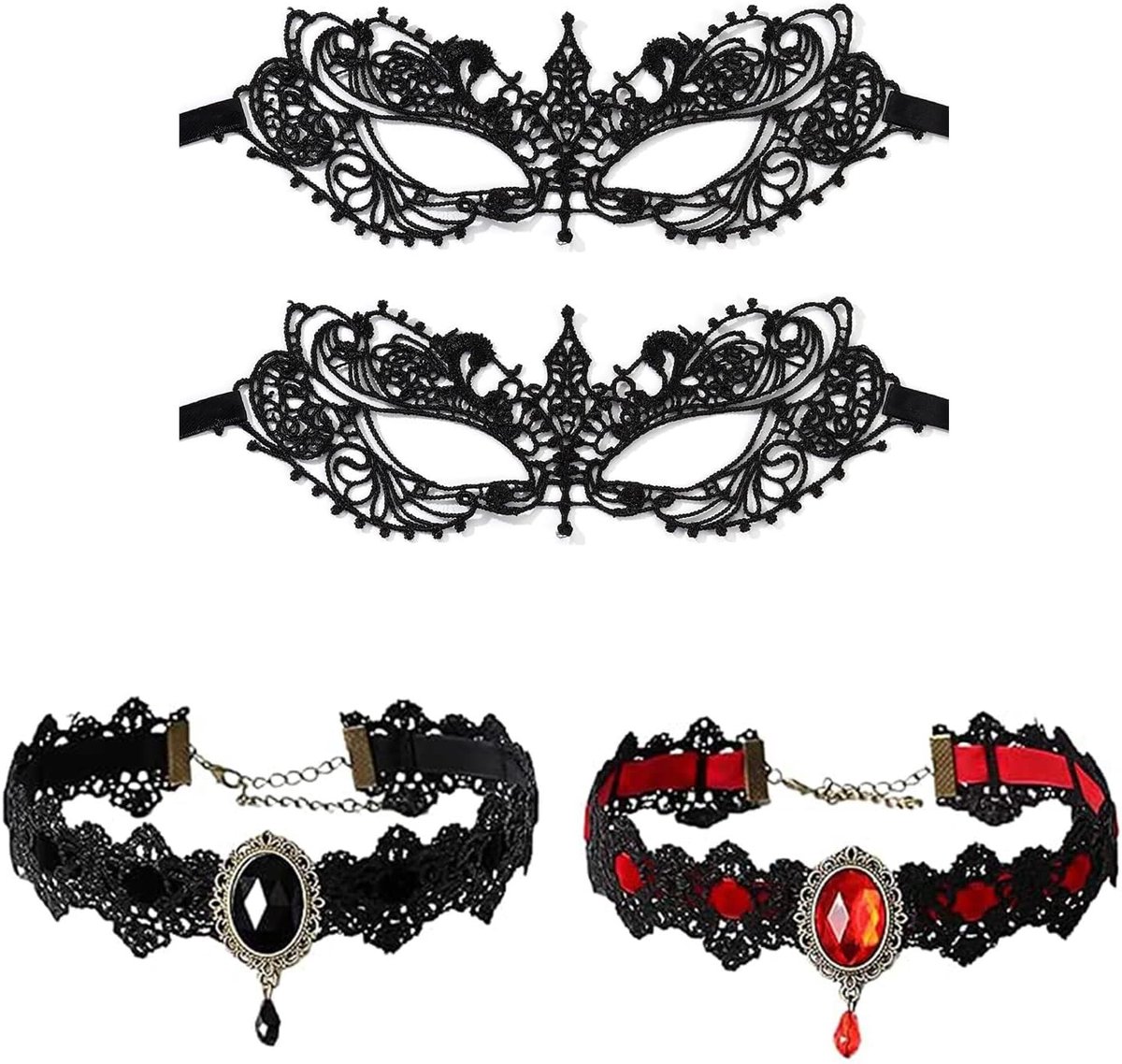 Choker met Kant en Steampunk Design voor Cosplay en Feestjes - Punk en Vintage Accessoire voor Vrouwen