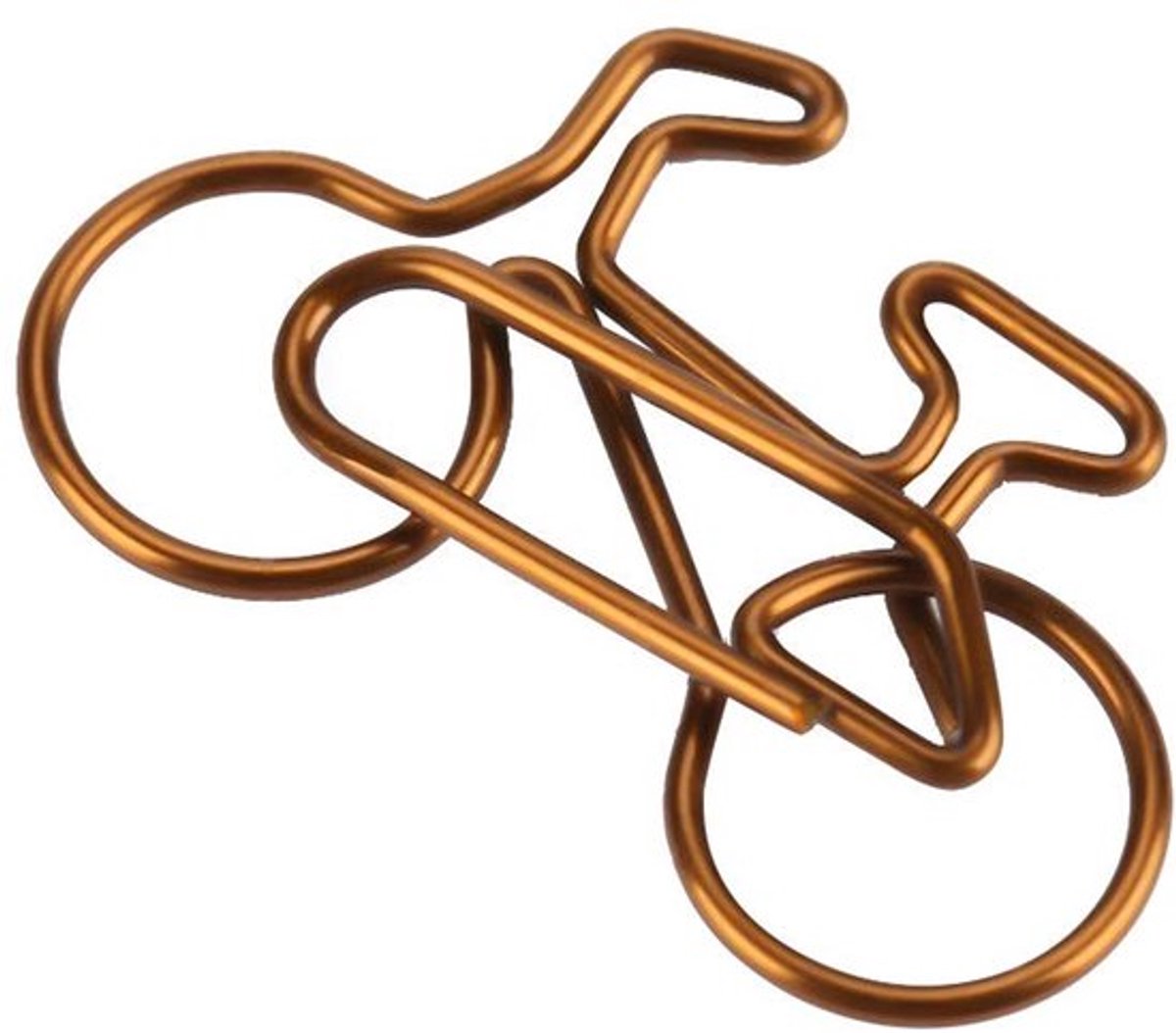 20 Stuks Metalen Fiets Vorm Papier Clips Koffie Kleur Bladwijzer Kantoor School Briefpapier Clip Paperclip Motief