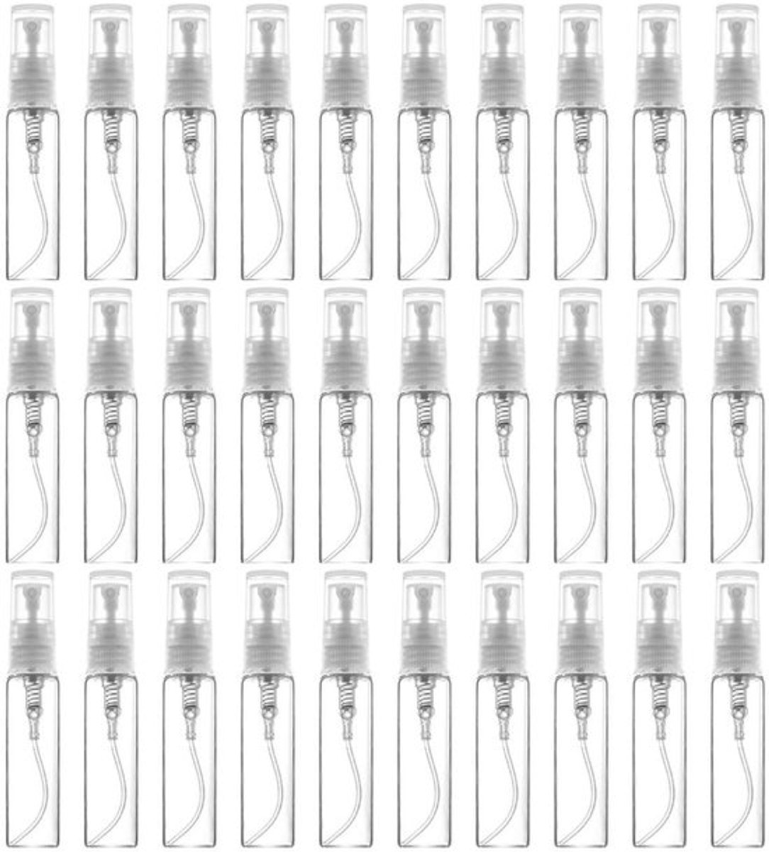Parfum Verstuiver 5ml - 30 Stukken - Mini Spray Fles - Herbruikbaar - Transparant Glas - Handig Voor Onderweg - Parfumfles