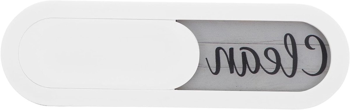 Vaatwasser Magneet Indicator Bordje Schoon Vuil Aangeven Schuifbaar Ontwerp 15 x 4.5 cm Wit