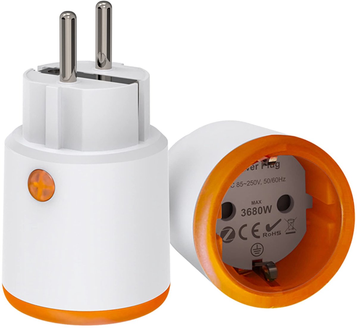 SnelShoppen - Smart Power Plug Zigbee met Meet- en Timerfunctie, Tuya App Control, 16A Stopcontact, Compatibel met Alexa en Google Home - Slimme Stekk