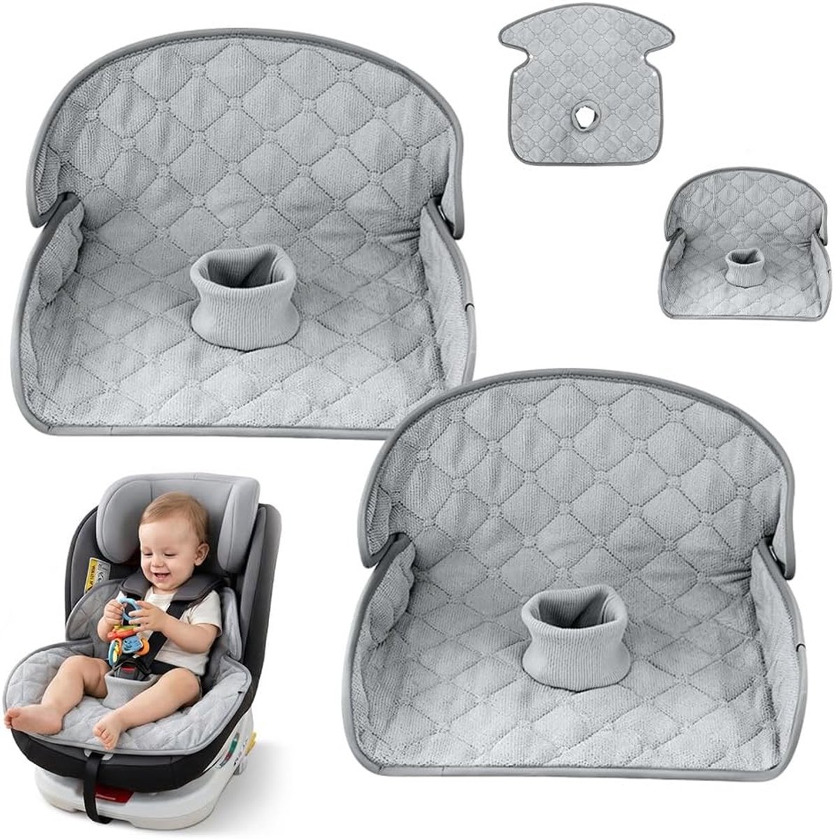 SnelShoppen - 2x Stoelbeschermers Auto Kinderzitje, Vlekbestendige Absorberende Onderlegger, Antislip Kinderstoelbeschermer voor Potjeentraining, Univ