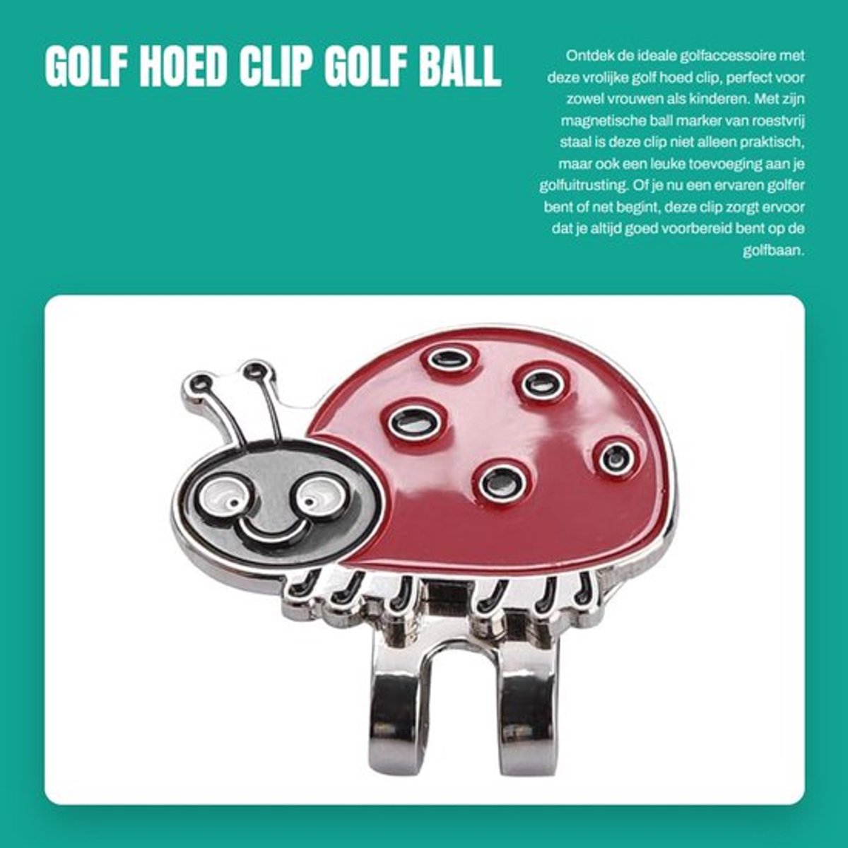 Golfbalmarker Magnetisch - Golf Hoed Clip - Roestvrij Staal - Duurzaam - 6 Stijlen - 30-35 mm - Golfaccessoire