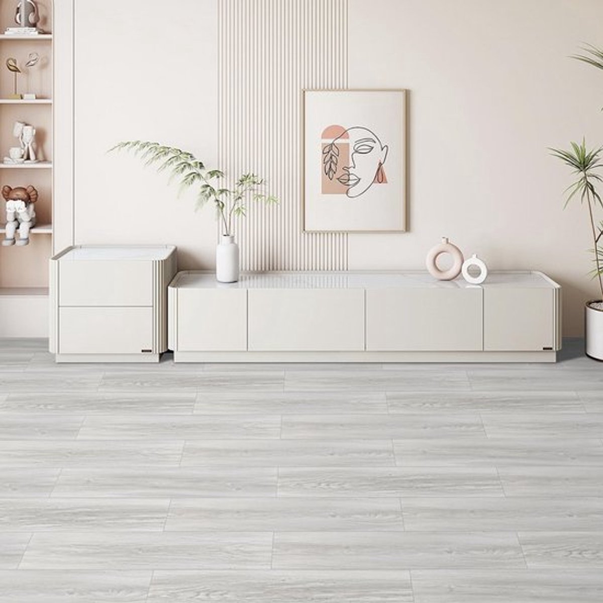 Vinylvloer Houtlook - Zelfklevend - Waterdicht - Slijtvast - Vloertegels - 15 x 90 cm - 10 Stuks - Vloerbedekking
