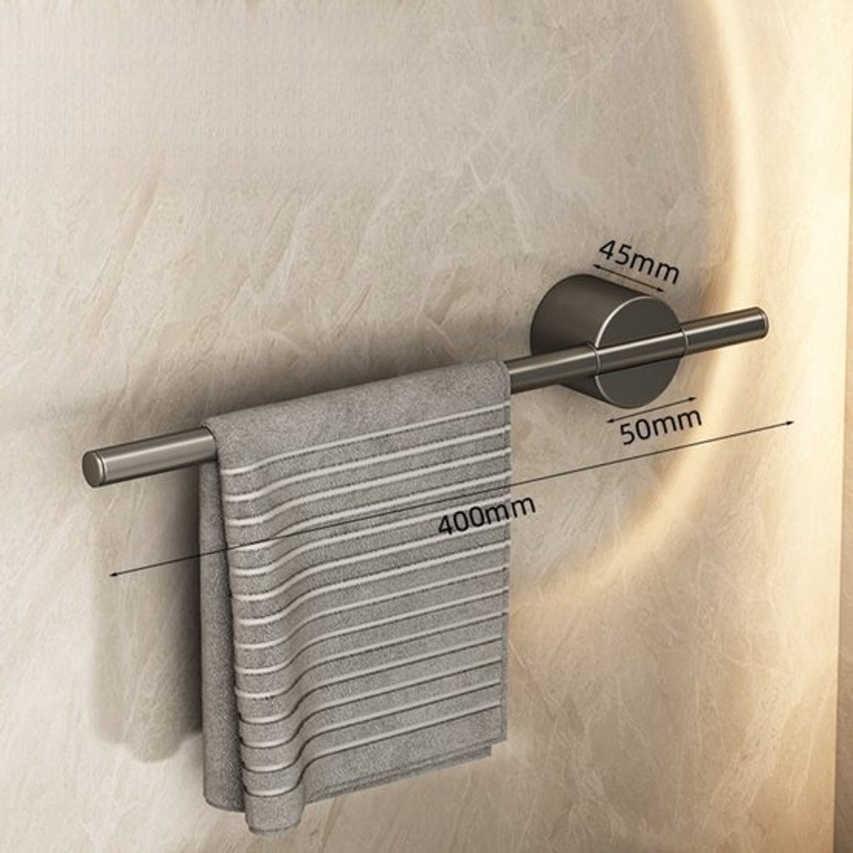Badkamer handdoekrek, handdoekstang, zeer eenvoudige stang, badkamer opbergrek, handdoekre
