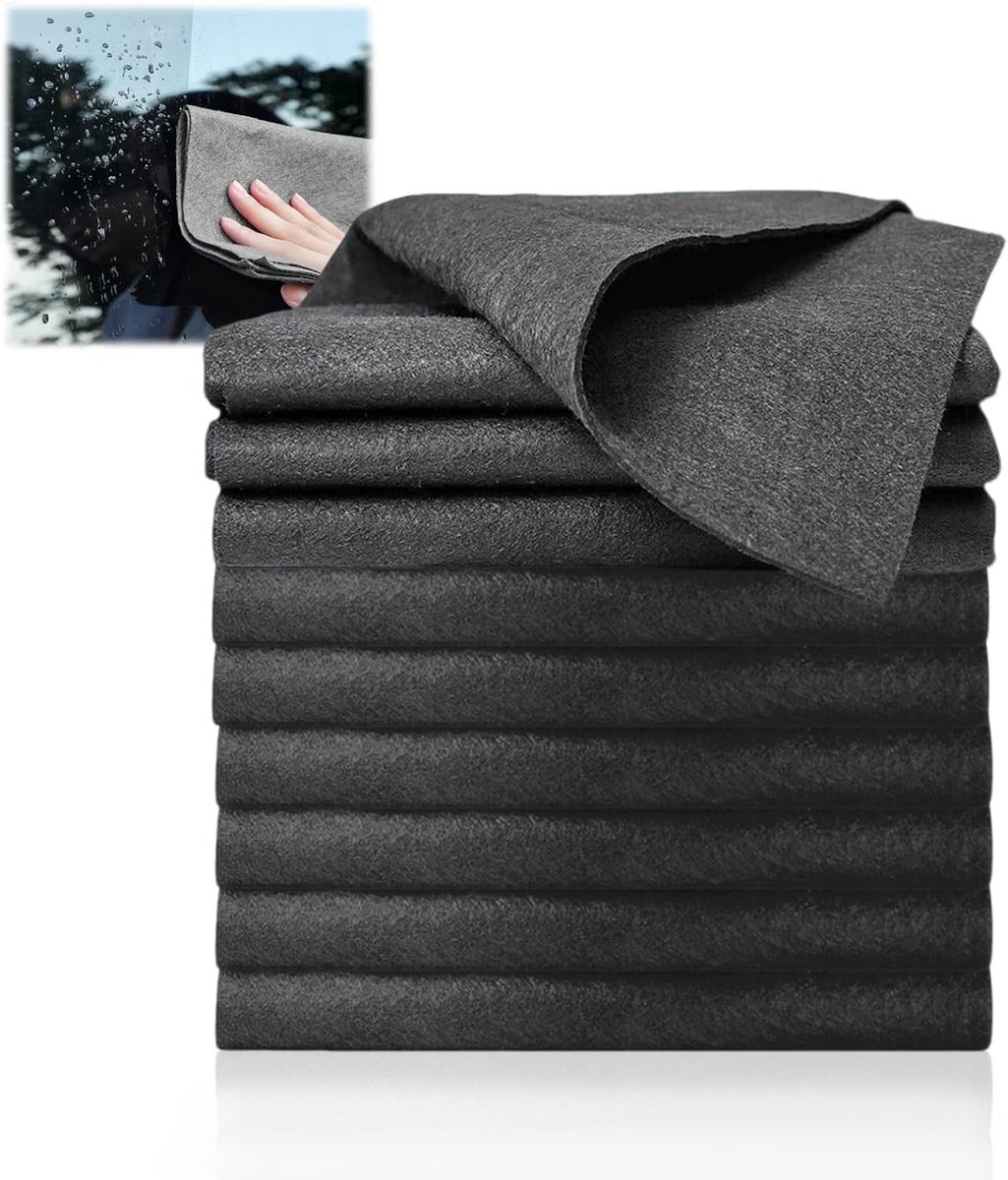 Set van 10 Herbruikbare Microfiber Doeken voor Streeploos Ramen, Auto, Keuken en Badkamer