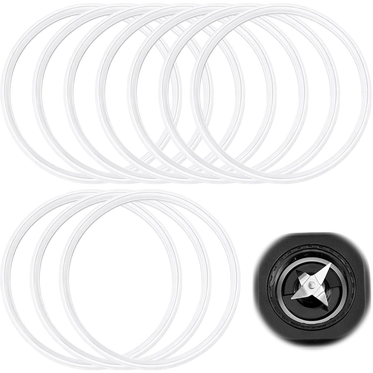 10 stuks 6 x 6 cm afdichtringen voor blender rubberen en siliconen afdichtingen vervangende dekselringen voor mixers en smoothie makers reserveonderdelen voor keukenaccessoires