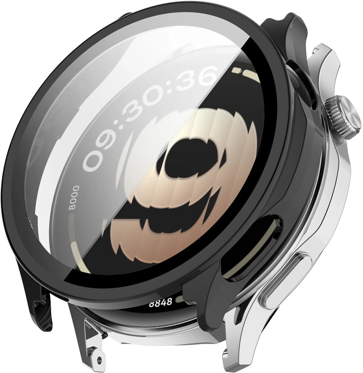 Strap-it Beschermhoesje PC met Glas – geschikt voor Oppo Watch S – optimale bescherming – Zwart