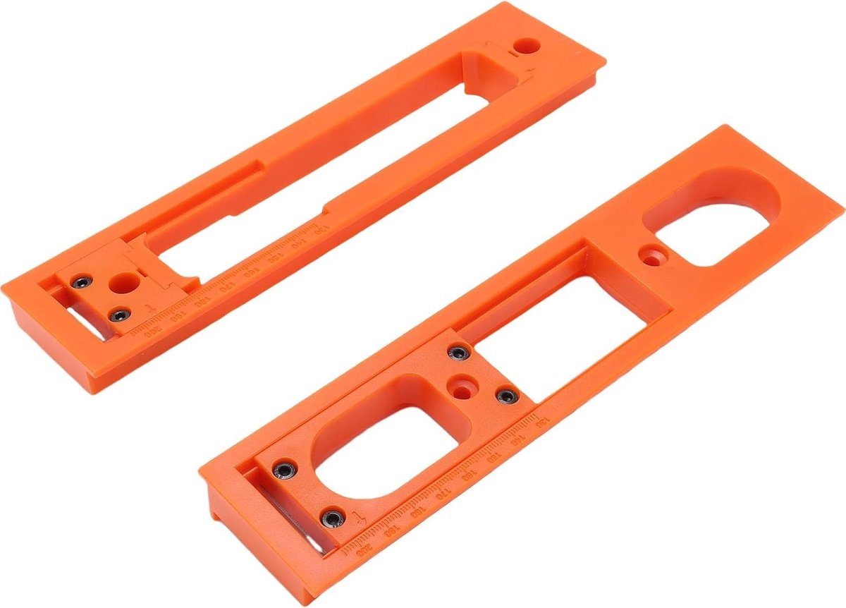 3D Scharniersleuvensjabloon voor Precieze Installatie van Verborgen Scharnieren, Geschikt voor Houten Deuren, Duurzaam ABS Materiaal, Past 2,5 tot 6 Inch Scharnieren