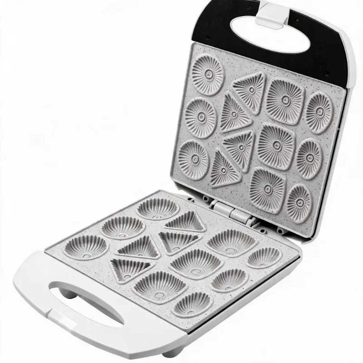 M-Goods Elektrische Koekjesmaker 1400W - 10 Koekjesvormen - Antiaanbak - Wafelmaker - Snel & Compact