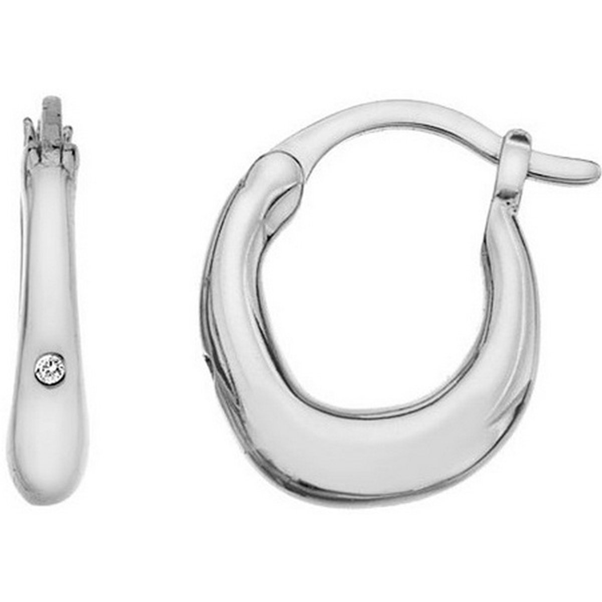 HOT DIAMONDS DE693 ZILVEREN OORRINGEN MET DIAMANT 1 PAAR