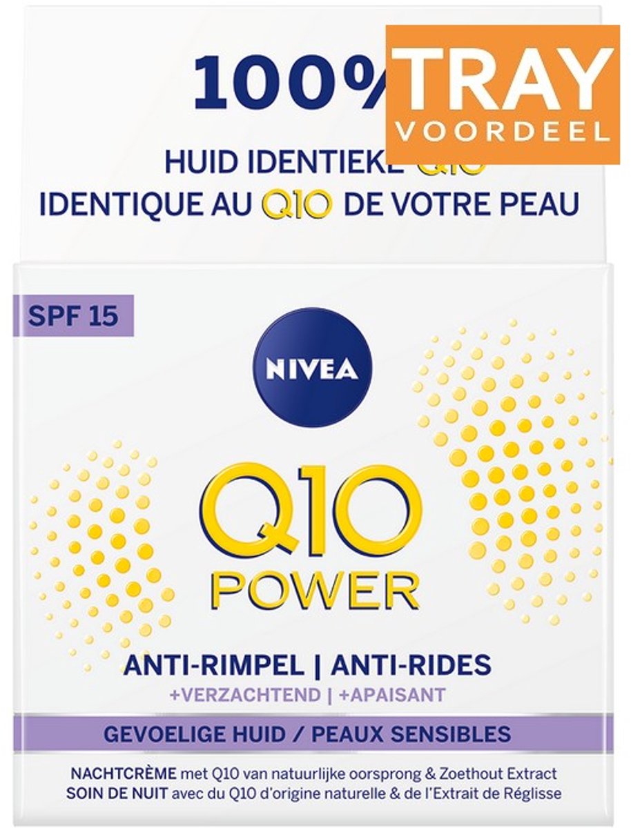 NIVEA Q10 POWER ANTI-RIMPEL + VERZACHTEND GEVOELIGE HUID DAGCREME 12 X 50 ML