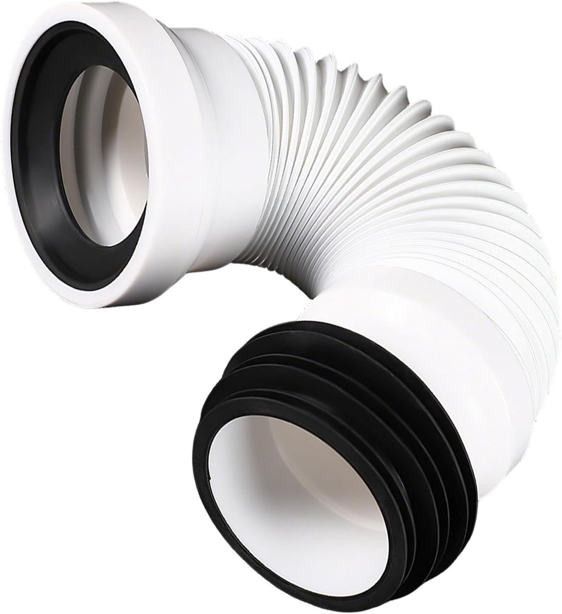 Uitbreidbare Aansluitslang voor WC, Flexibele Verlenging van 250-500 mm, Universele Aansluitbuis voor WC-afvoer met Instelbare Diameter