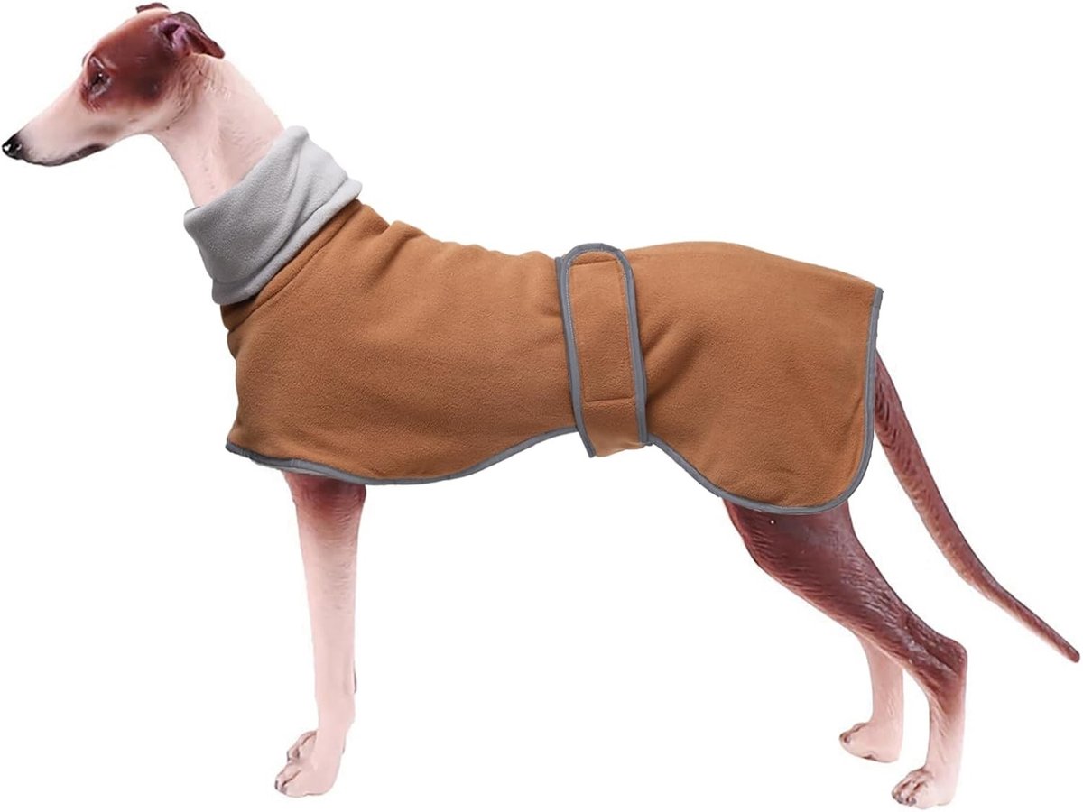 Cosy fleece jumper voor greyhounds, winterjas voor lurchers en whippets, comfortabele hondenkleding voor koud weer