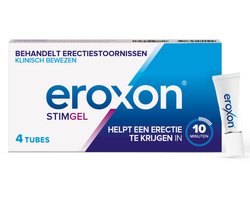 Eroxon Stimgel - Helpt een erectie te krijgen in 10 minuten - Behandeling van impotentie - Stimuleert doorbloeding penis - Makkelijk en veilig in gebruik - Klinisch bewezen - Compatibel met latex condooms - 4 tubes