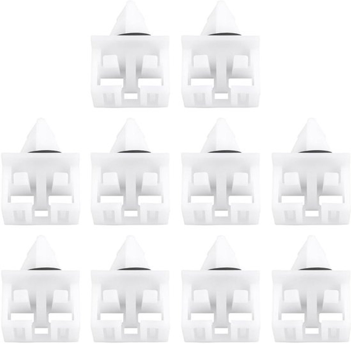 Achterbumper Spacer Retainer Clip - Honda Civic - Compatibel - 7e Generatie - Bevestigingsclip - Bumper - Kunststof - Voertuig - Grijs - Achterkant 10x Aanwezig.