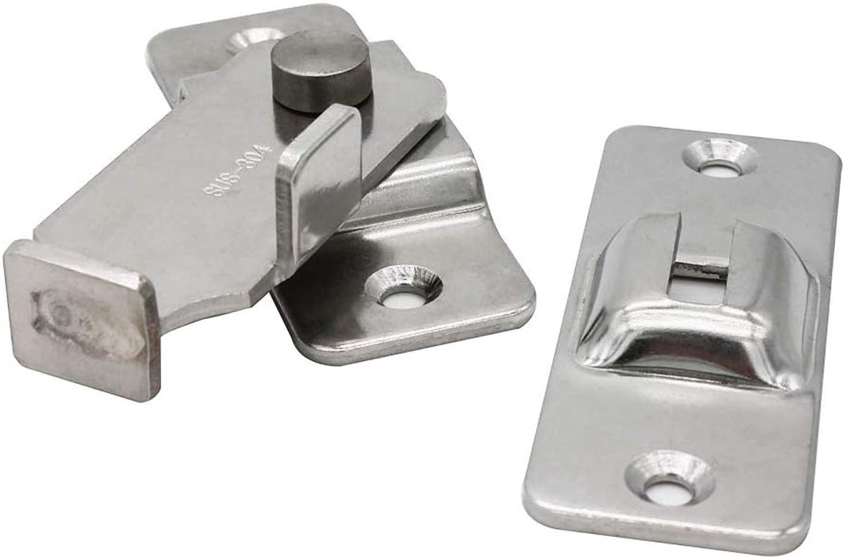 WANLIAN Swivel Safety Handle for Sliding Barn Door, Retractable Door Lock, Heavy Duty Stainless Steel Door Locks - ShopVlot — cadeau in Cadeau-ideeën - foto 3