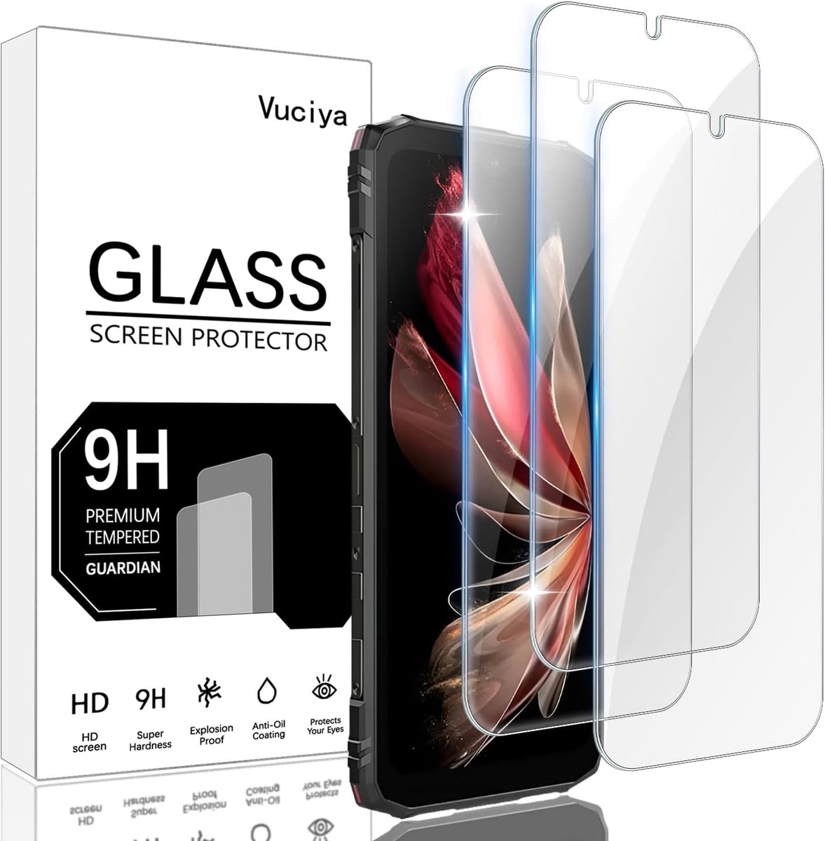 Pack of 2 Screen Protector for Doogee Blade10/10 Pro/10 Ultra/10 Max, HD Hardness 9H Scratch-Resistant Screen Protector - ShopVlot