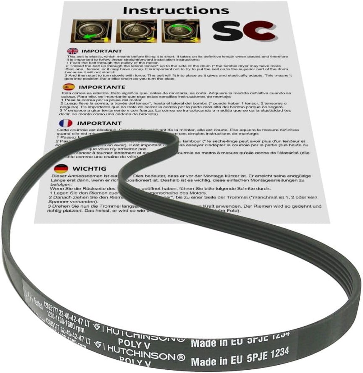 Washing machine belt 5PJE 1234 (42025177) - ShopVlot