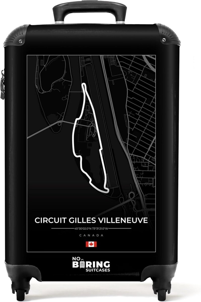 NoBoringSuitcases.com® Circuit Gilles Villeneuve, Cabin Luggage, Trolley, Trolley Suitcase, Small Travel Suitcase with - ShopVlot