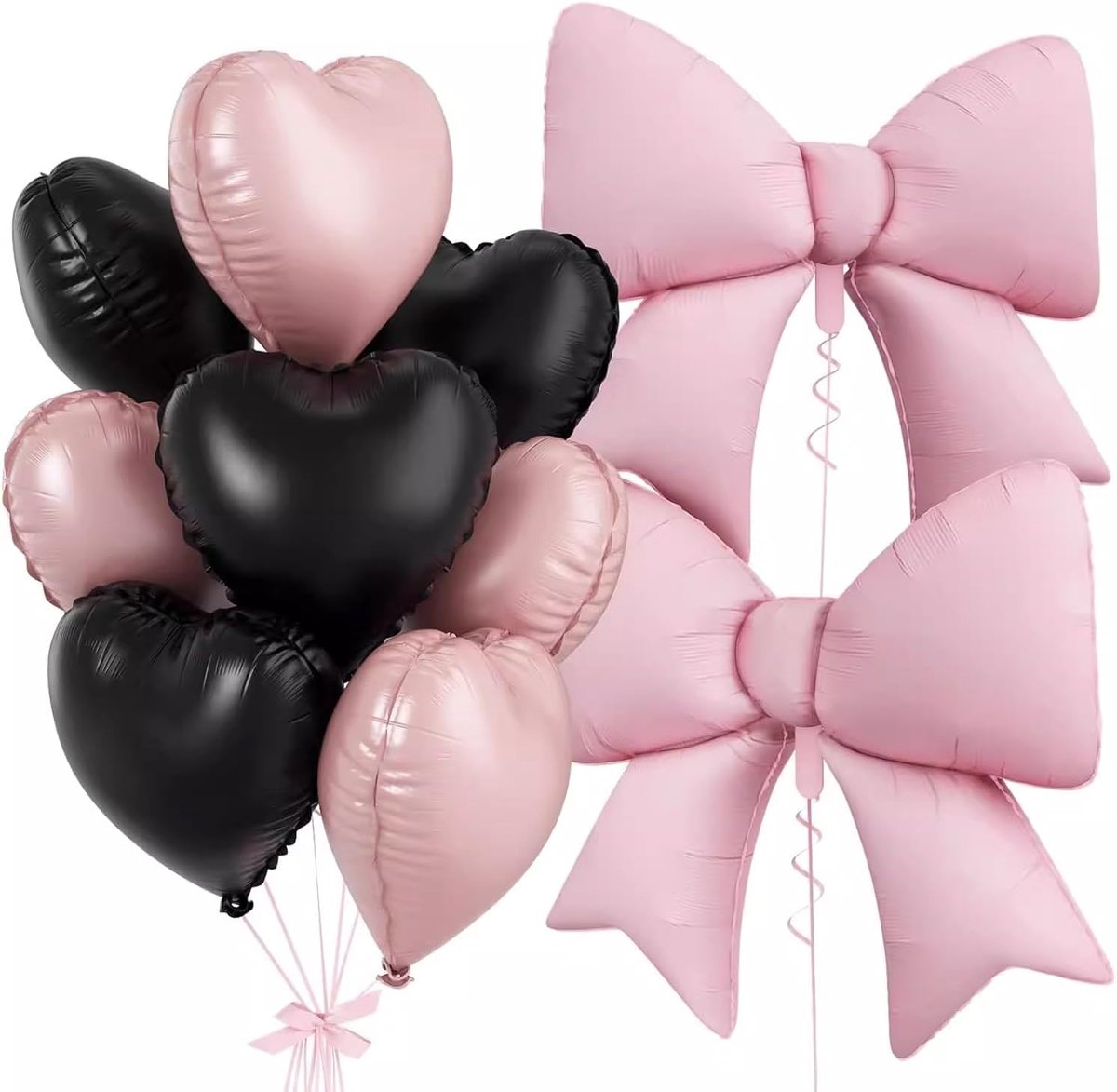 10 stuks roze vlinderknopen ballonset, meisjesfeestdecoratieartikelen, zwart roze liefde verjaardagsartikelen - ShopVlot