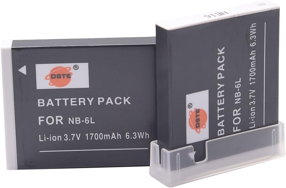 DSTE 2 PCS NB-6L Battery Compatible with Canon PowerShot SD3500, SD4000, SX600, SX610, SX710 - ShopVlot