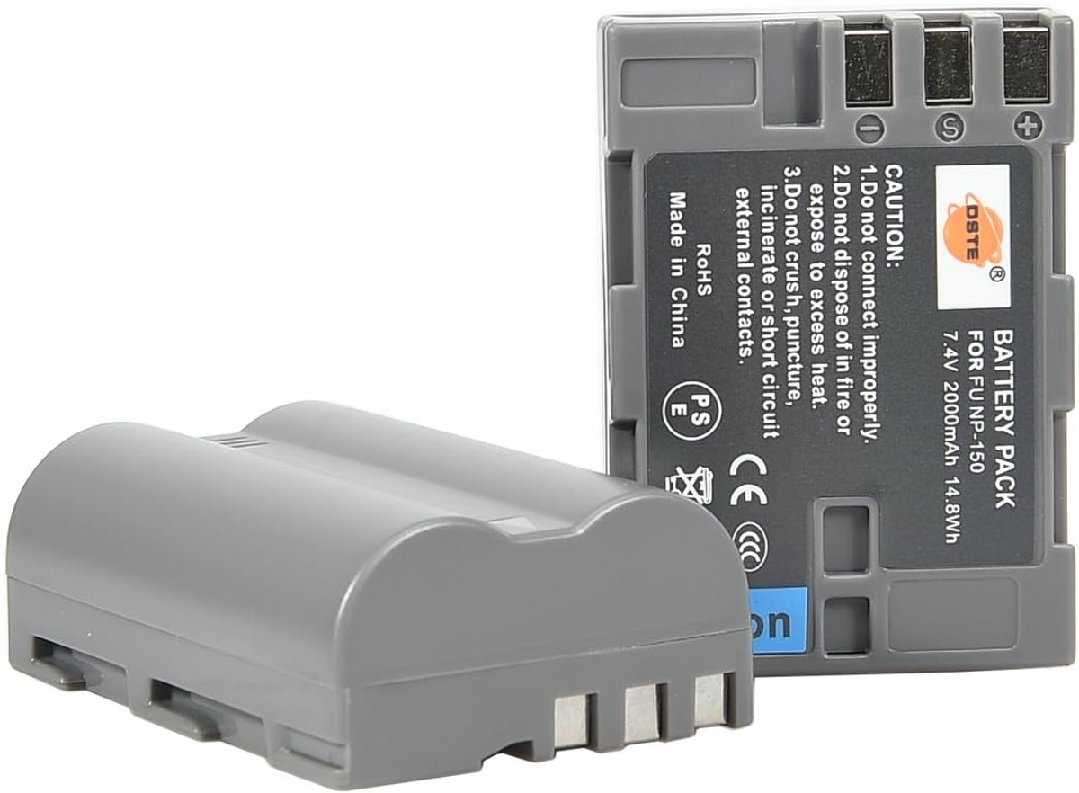 DSTE Pack of 2 NP-150 Replacement Batteries for Fujifilm FinePix S5 Pro FinePix IS Pro Camera - ShopVlot