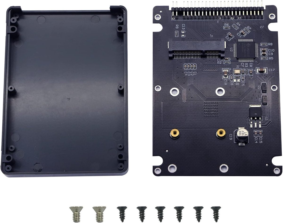 GINTOOYUN MSATA Mini PCI-E SSD to 2.5" IDE 44Pin Converter Card with Shell Black for Notebook Laptop, Desktop Computer - ShopVlot