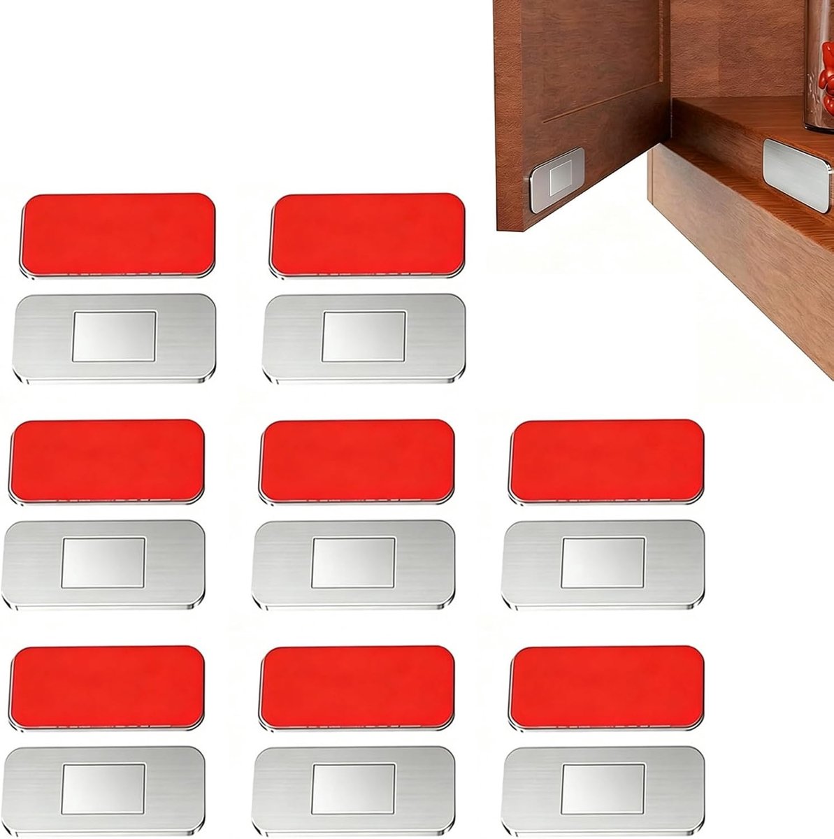 Magneten voor kastdeuren, 8 stuks, ultradunne magneetsluiting, deurmagneetsluiting, zelfklevend, sterke - ShopVlot