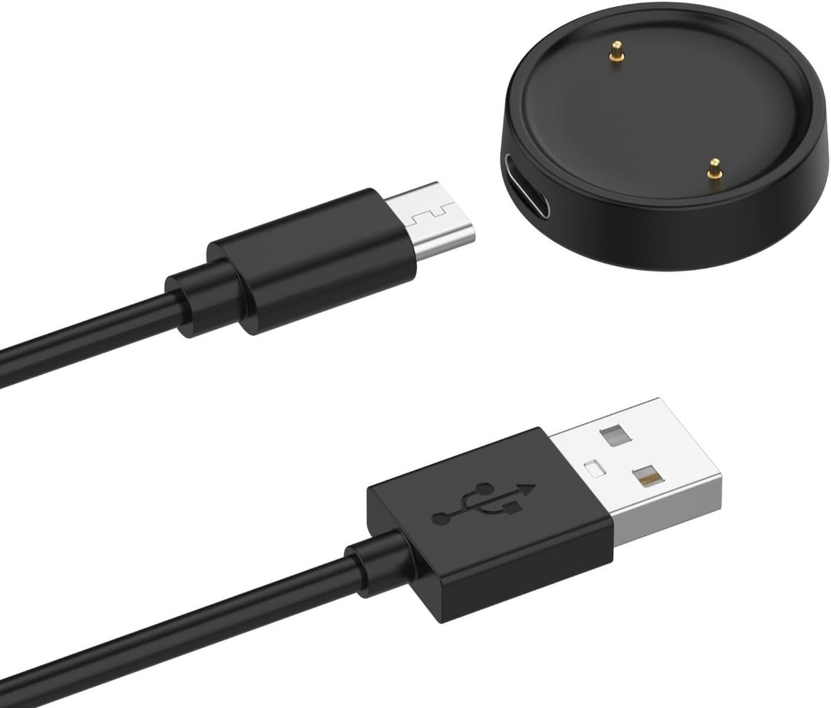 USB Oplaadkabel 100cm - Compatibel met Amazfit BIP6 A2435 / Active 2 A2437 / Active 2 Square A2434 - ShopVlot