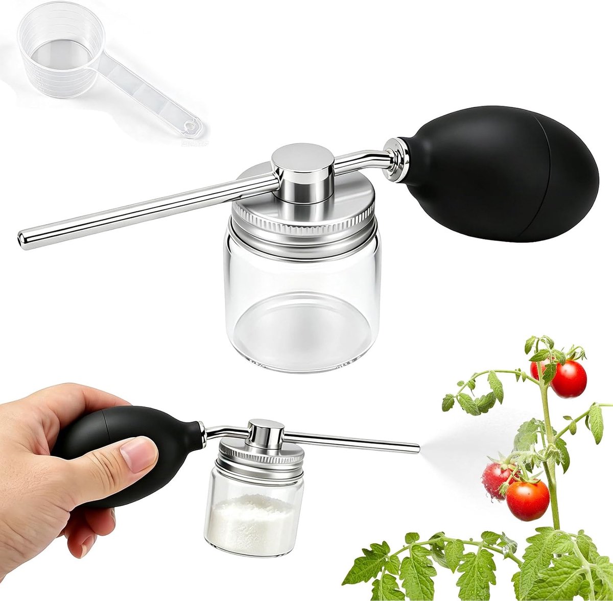 Poederverstuiver 108 ml - Stomppomp voor kiezelgur - Nauwkeurige nevelverdeling - Ideaal voor gelijkmatige toepassing - ShopVlot