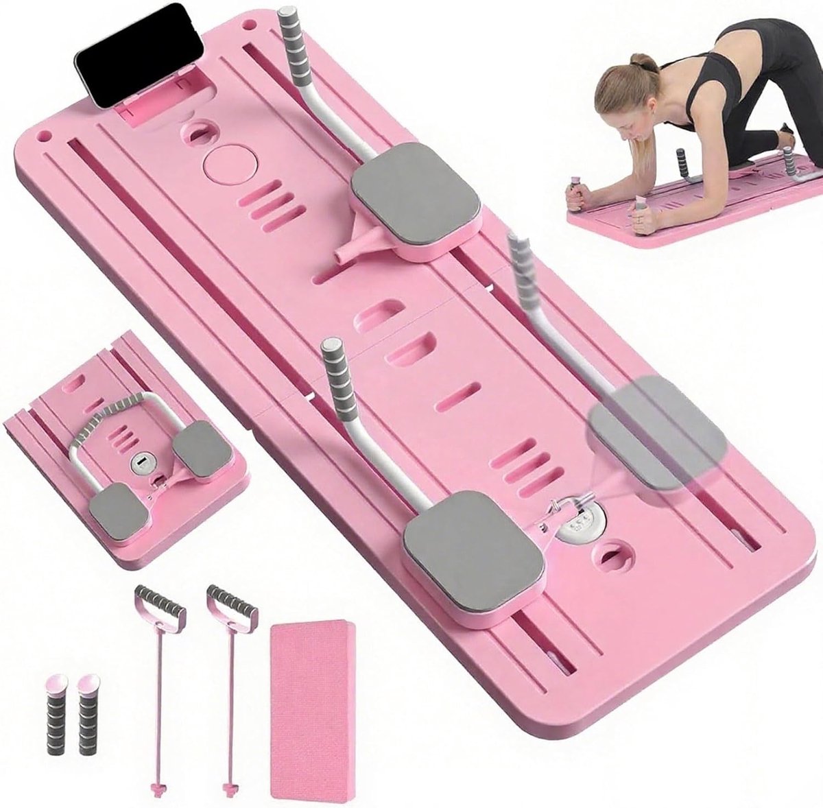 Pilates Board 5-in-1 - Vouwbaar Mini Pilates Reformer - Timer - Effectieve full body workout - ShopVlot