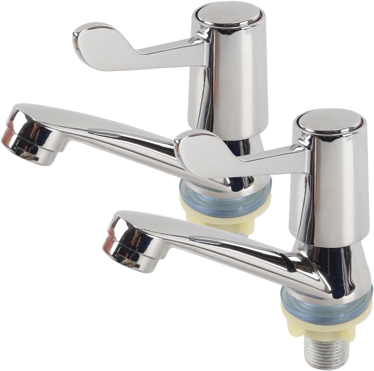 Wastafelkranen 2 stuks - moderne keramische chroom - messing met keramische cartridge - ShopVlot