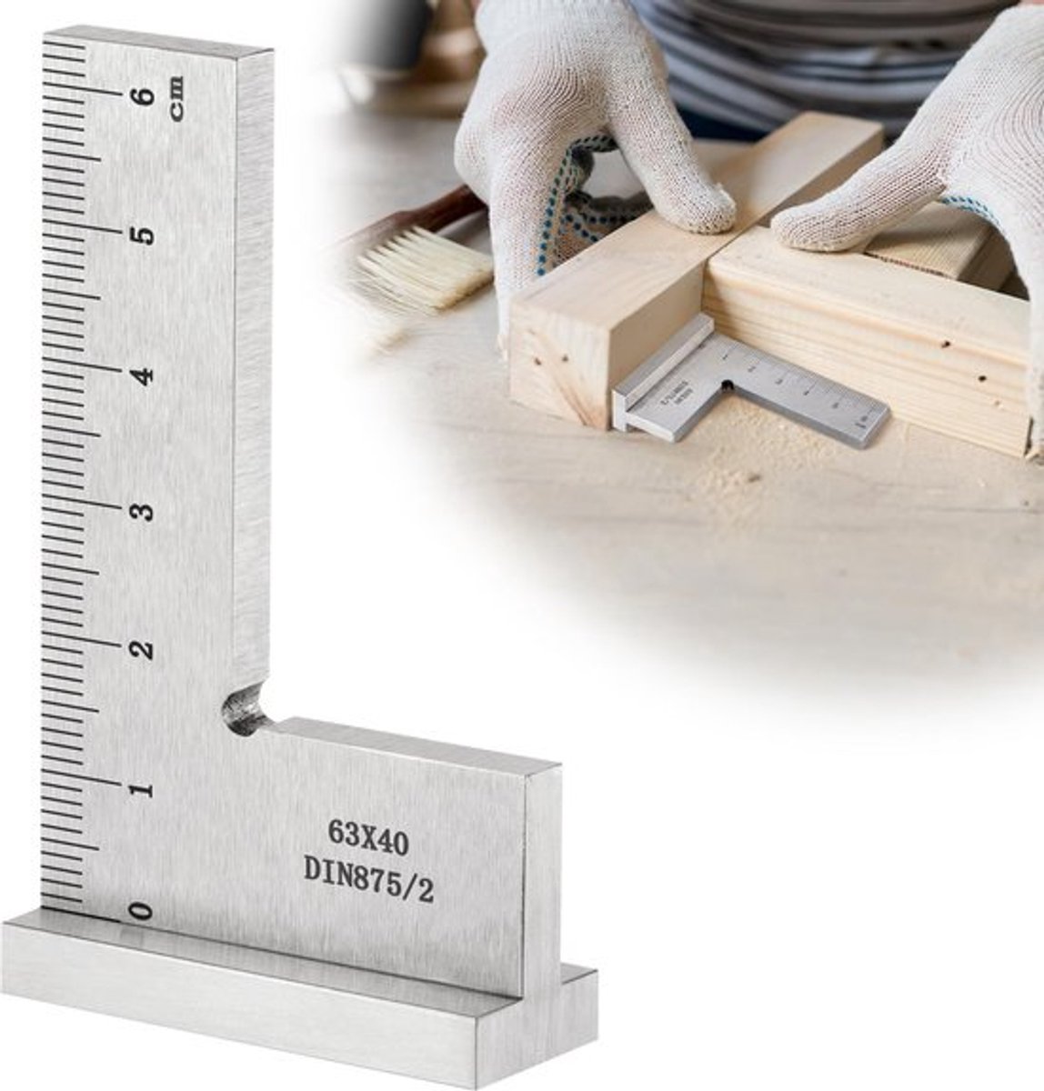 Ingenieurs Vierkant Nauwkeurig - Machinistische Vierkante - Haakse Blokken - Koolstofstaal Gereedschap - 90° Liniaal - Precisie ±0,1-0,3 mm - Machinistenvierkant