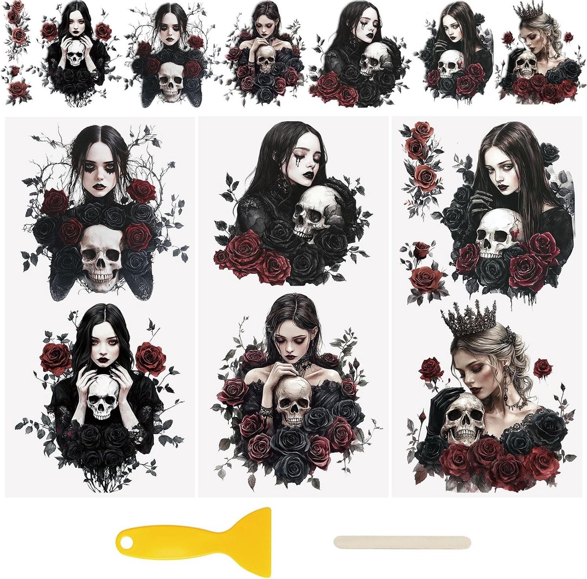 Wandstickers 3 Sheets - Gothic Design - Waterdicht - Voor ramen en meubels - ShopVlot