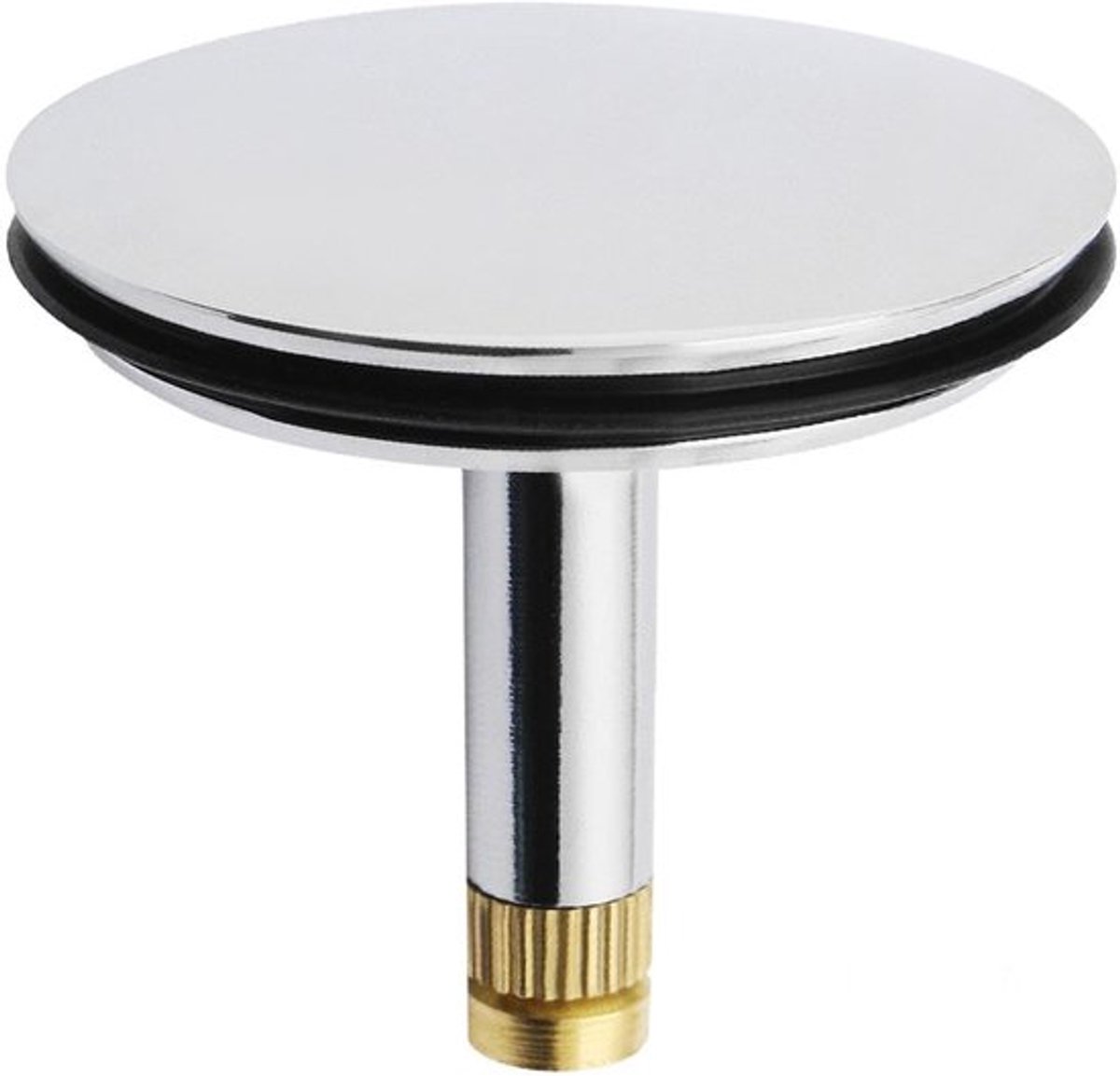 Badplug Verstelbaar 43mm - Chock Plug - Afvoerplug - Verchroomd - Koper - Waterdicht - Badstop