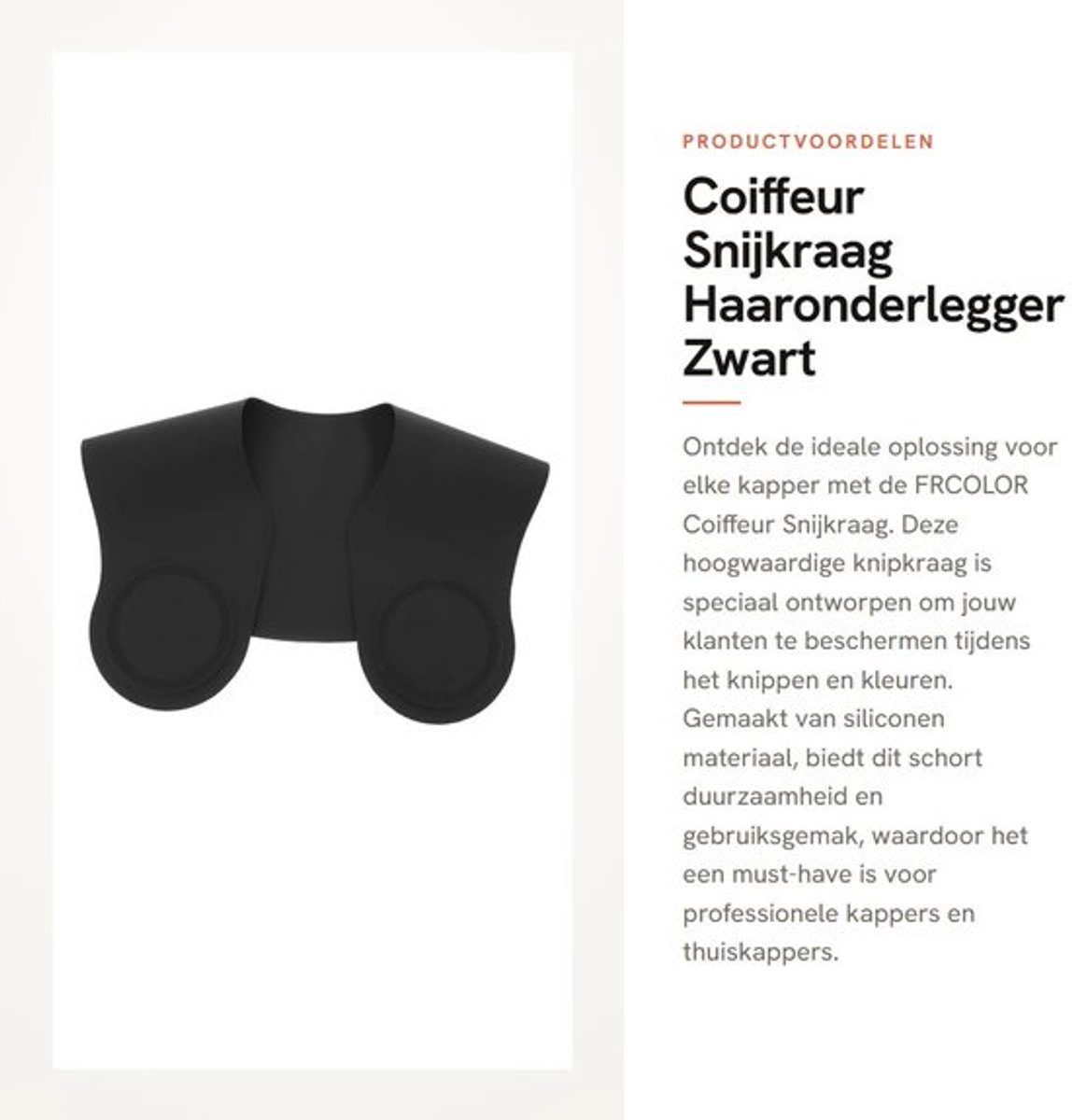 Snijkraag Siliconen - Kappersmantel - Haaronderlegger - Kappersbenodigdheden - Nekbescherming - Duurzaam en praktisch - Kappersschort